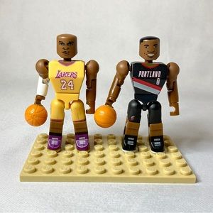 C3 NBA Minifigure Lot Of 2: Kobe Bryant, Damian Lillard